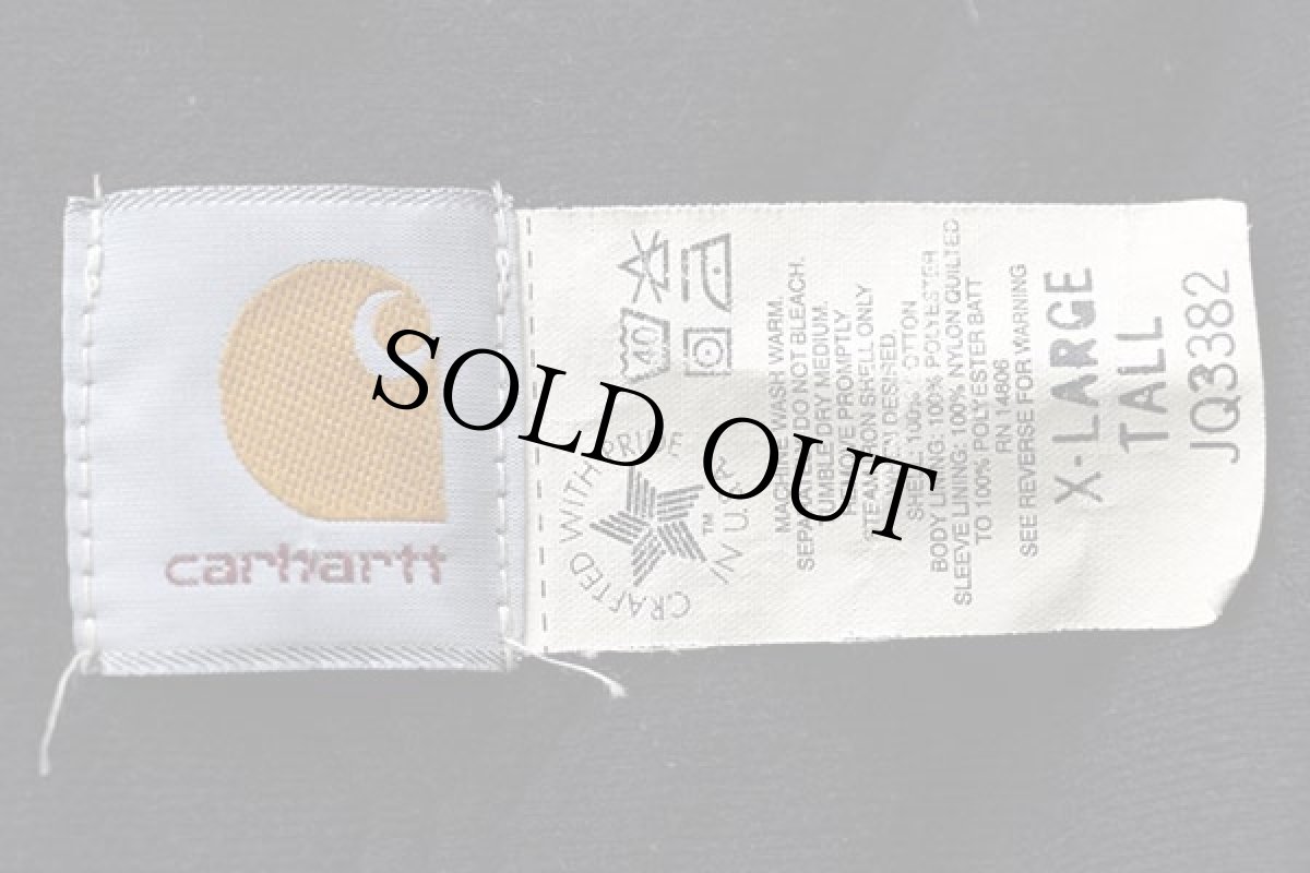 画像4: 80s USA製 carharttカーハート キルティングライナー ダック地 サンタフェジャケット 焦げ茶 XL-T (4)