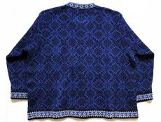 画像2: 未使用★L.L.Bean ノルディック柄 メリノウール ニット カーディガン W-2X (2)