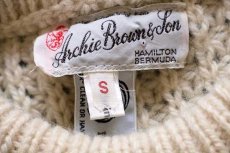 画像4: アイルランド製 Archie Brown&Son ケーブル編み ウールニット セーター ナチュラル S★フィッシャーマン (4)