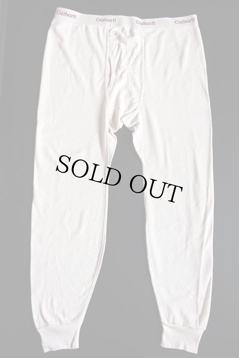 画像2: 00s USA製 carharttカーハート コットン サーマルパンツ ナチュラル 2XL-R (2)