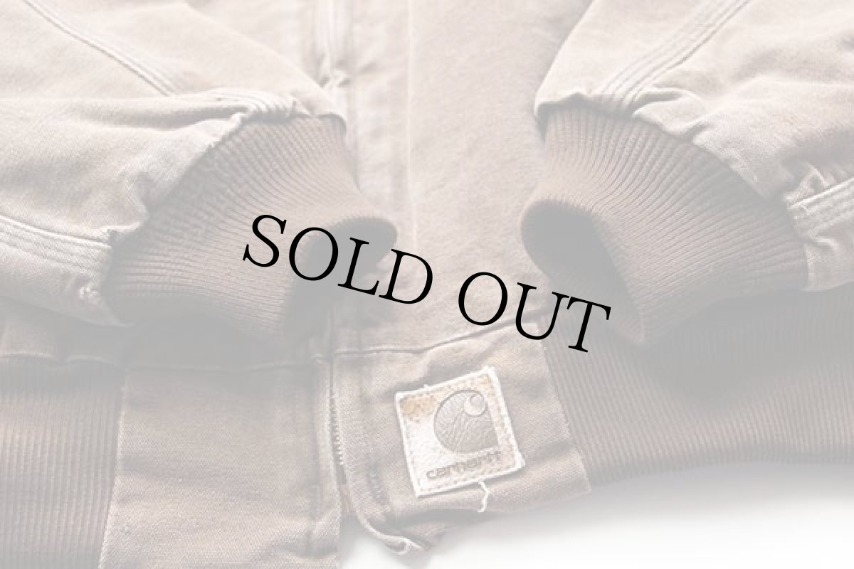 画像6: 80s USA製 carharttカーハート キルティングライナー ダック地 サンタフェジャケット 焦げ茶 XL-T (6)