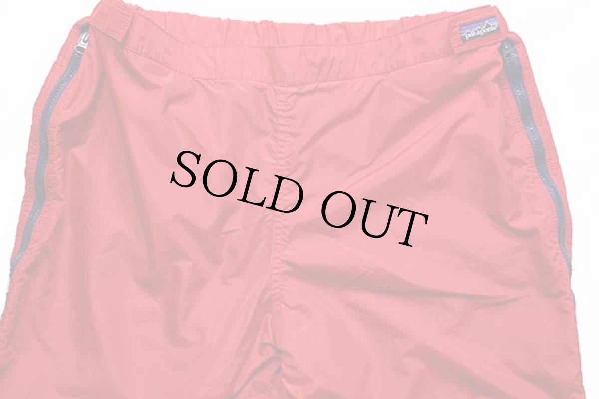 画像4: 80s USA製 patagoniaパタゴニア サイドジップ フリースライナー ナイロンパンツ 赤 XL (4)