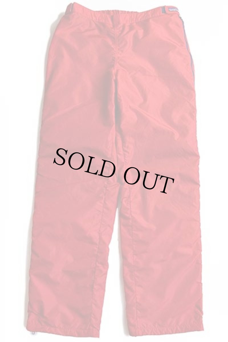 画像2: 80s USA製 patagoniaパタゴニア サイドジップ フリースライナー ナイロンパンツ 赤 XL (2)