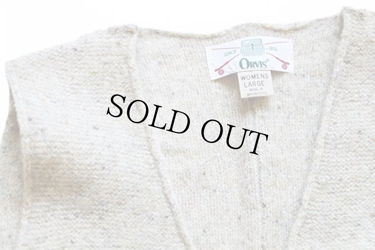 画像3: 90s ORVISオービス ネップ入り ウールニット ベスト W-L (3)