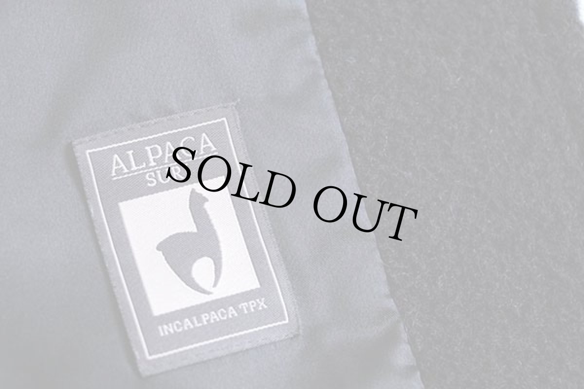 画像6: ペルー製 PENDLETONペンドルトン ロング ウール×スリ アルパカ パイル コート 黒 6 (6)