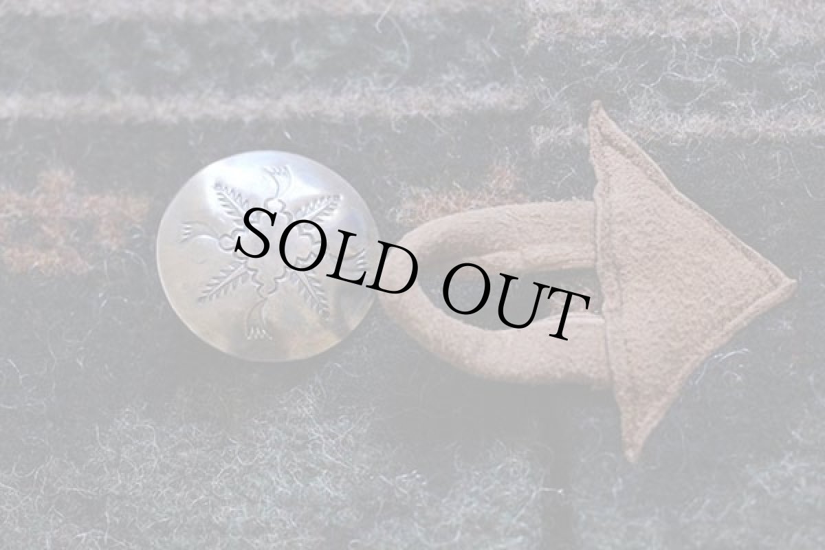 画像5: USA製 P.L.Greene's ネイティブ柄 コンチョボタン ウール ブランケットコート XL (5)