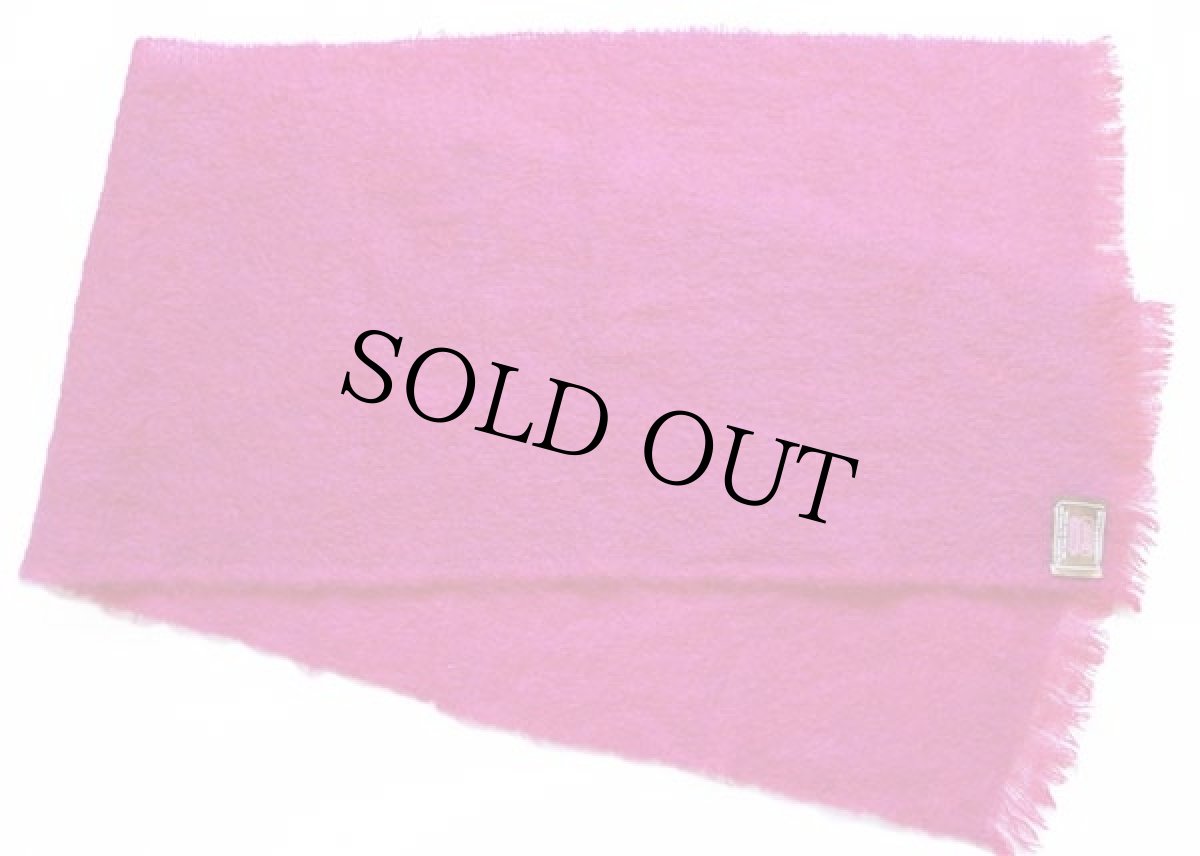 画像2: アイルランド製 Donegal Design ハンドニット モヘヤ パイル ストール ピンク (2)