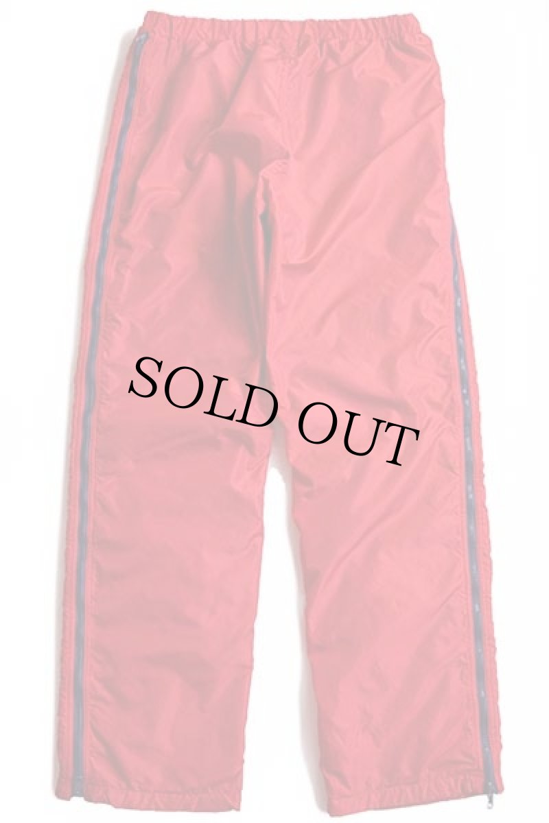 画像3: 80s USA製 patagoniaパタゴニア サイドジップ フリースライナー ナイロンパンツ 赤 XL (3)