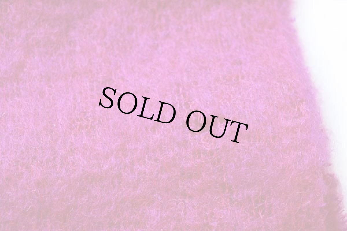 画像4: アイルランド製 Donegal Design ハンドニット モヘヤ パイル ストール ピンク (4)