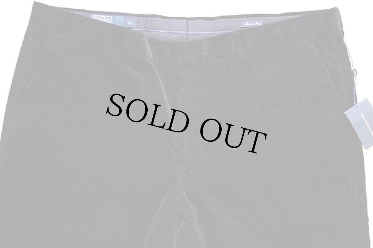 画像4: デッドストック★イタリア製 ポロ ラルフローレン コットン 太畝 コーデュロイパンツ 黒 w42★スラックス (4)