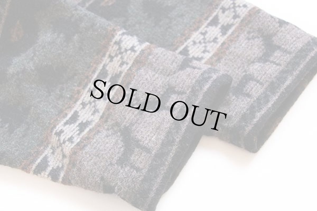 画像8: USA製 P.L.Greene's ネイティブ柄 コンチョボタン ウール ブランケットコート XL (8)