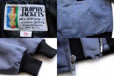 画像5: 80s USA製 TROPHY JACKETS U.S.ARMY JROTC SJMAパッチ付き キルティングライナー カデットジャケット ブルーグレー 36 (5)