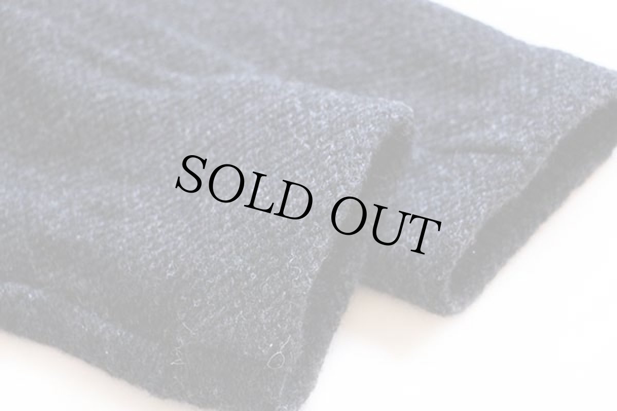 画像6: エストニア製 BALTIC INSPIRATIONS モックネック ツートン 切り替え ウールニット コート 杢グレー×チャコールグレー L (6)