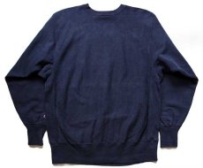 画像2: 90s USA製 Championチャンピオン ワンポイント リバースウィーブ スウェット 紺 XL (2)