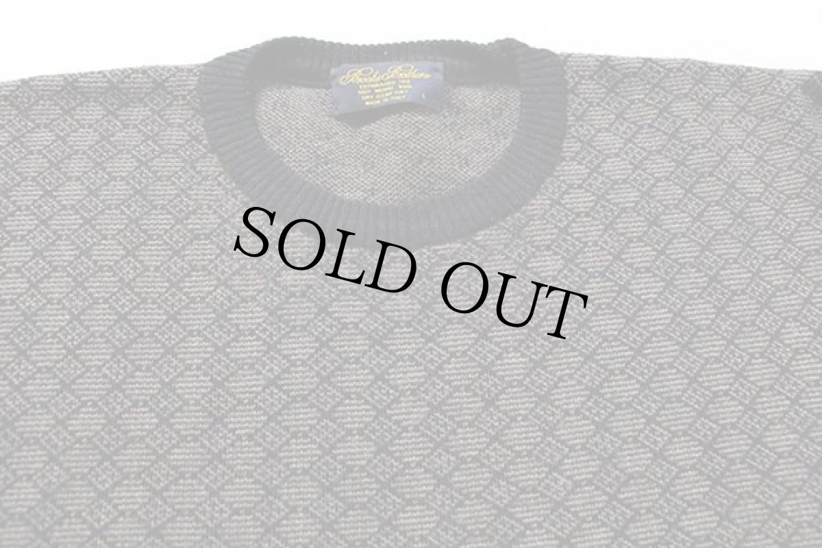 画像3: イタリア製 Brooks Brothersブルックスブラザーズ 総柄 メリノウールニット セーター L (3)