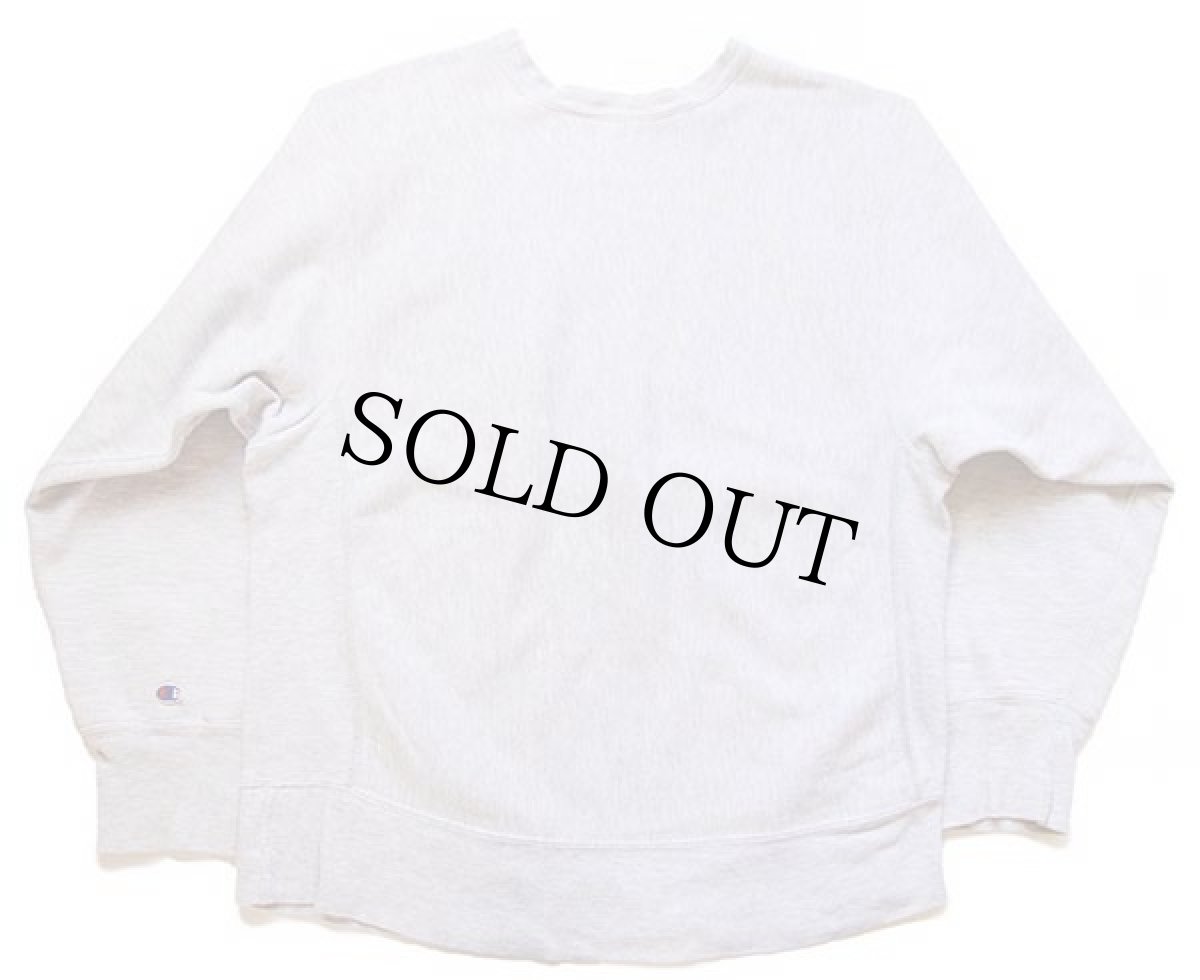 画像2: 80s USA製 Championチャンピオン 無地 目無し リバースウィーブ スウェット 杢グレー XL★ブランク (2)