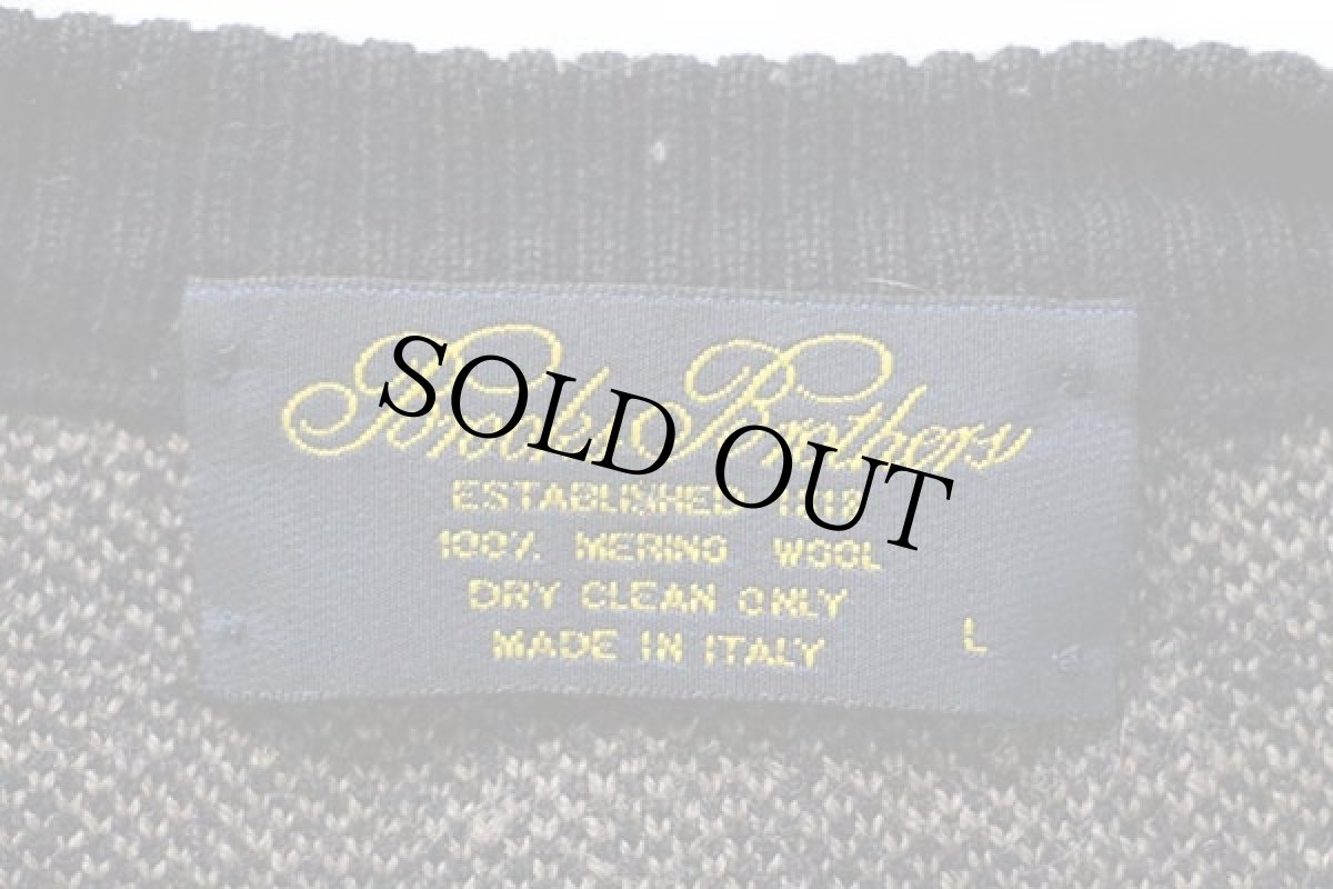 画像4: イタリア製 Brooks Brothersブルックスブラザーズ 総柄 メリノウールニット セーター L (4)