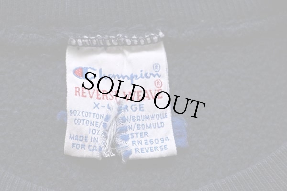 画像4: 90s USA製 Championチャンピオン ワンポイント リバースウィーブ スウェット 紺 XL (4)