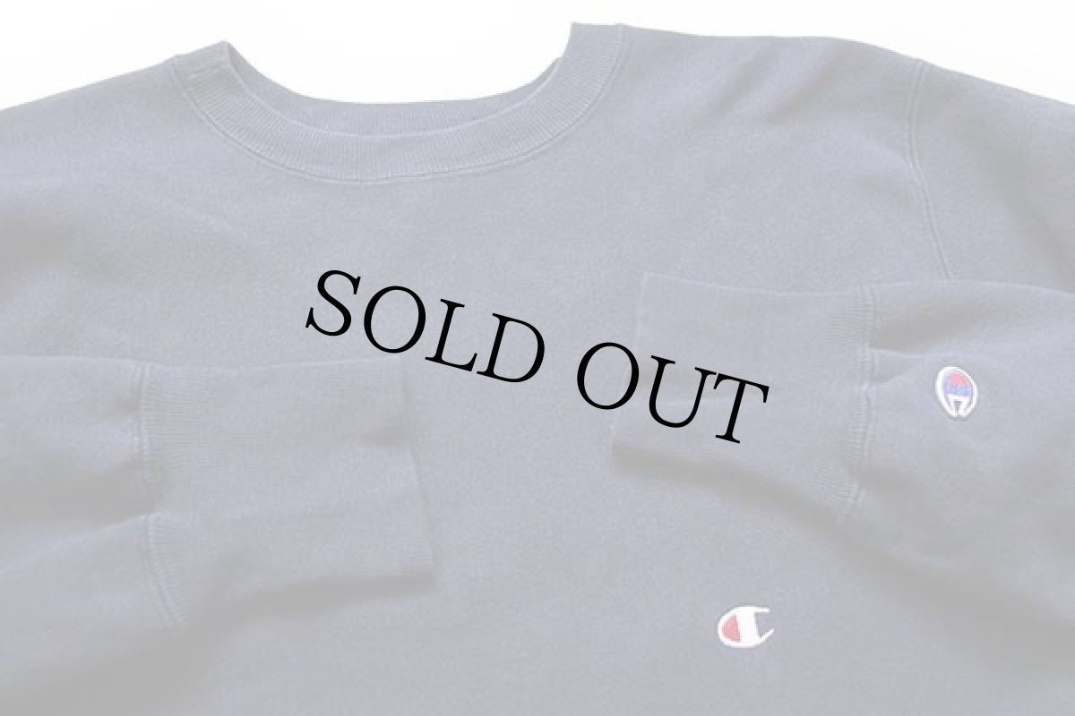 画像3: 90s USA製 Championチャンピオン ワンポイント リバースウィーブ スウェット 紺 XL (3)