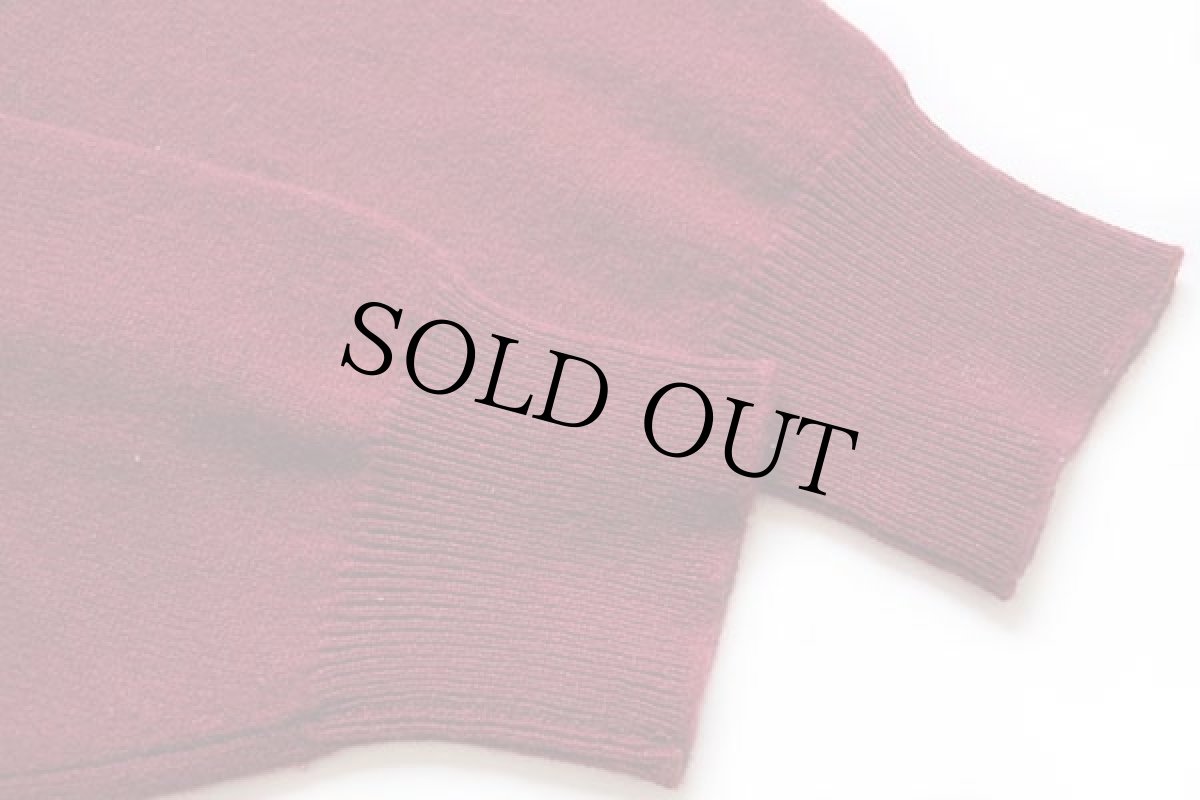 画像6: 90s 英国製 BROOKS BROTHERSブルックスブラザーズ Vネック サドルショルダー ラムウールニット セーター バーガンディ 40 (6)