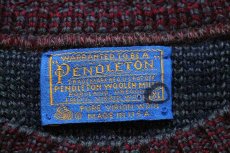 画像4: 70s USA製 PENDLETONペンドルトン 編み柄 ウールニット セーター XL (4)
