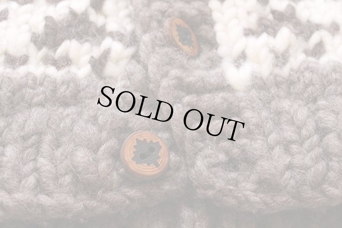 画像6: カナダ製 鹿柄 ウール カウチンセーター ベスト (6)