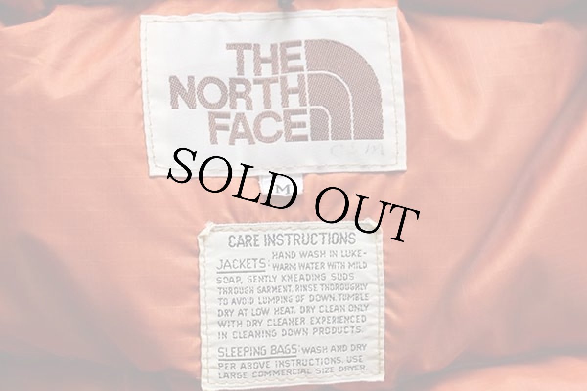 画像4: 70s THE NORTH FACEノースフェイス 茶タグ ダウンジャケット タン M (4)