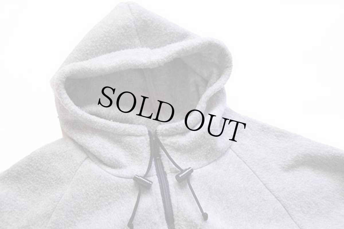 画像3: 80s EddieBauerエディーバウアー ハーフジップ プルオーバー フリースパーカー ライトグレー×紺 XL (3)