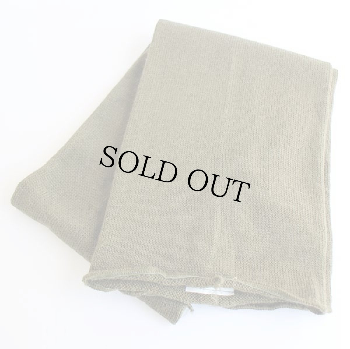 画像2: 80s 米軍 U.S.ARMY ネックウェア ウールニット マフラー オリーブグリーン★B (2)