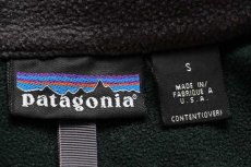 画像4: 90s USA製 patagoniaパタゴニア ウインドプルーフ フリースジャケット 深緑 S (4)