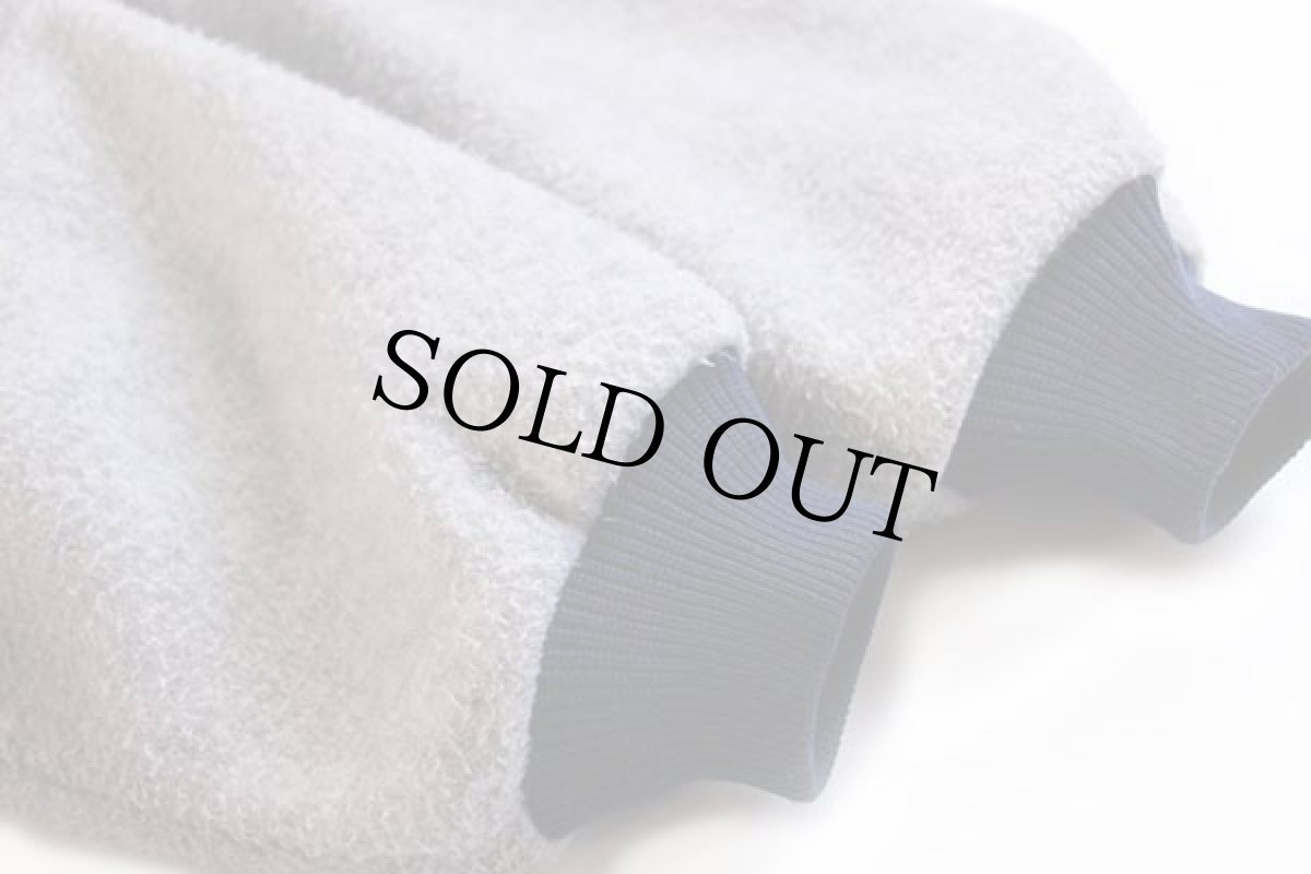 画像6: 80s EddieBauerエディーバウアー ハーフジップ プルオーバー フリースパーカー ライトグレー×紺 XL (6)