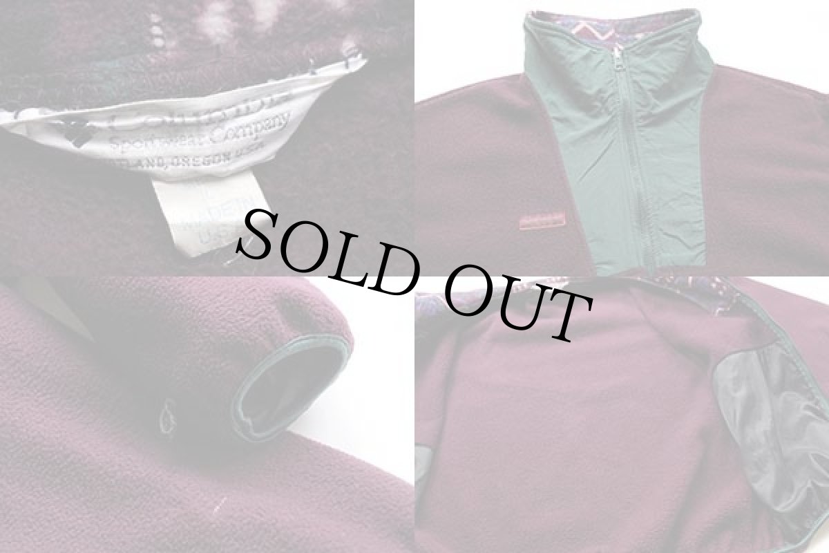 画像3: 90s USA製 Columbiaコロンビア 切り替え ライナー フリースジャケット 紫 L (3)