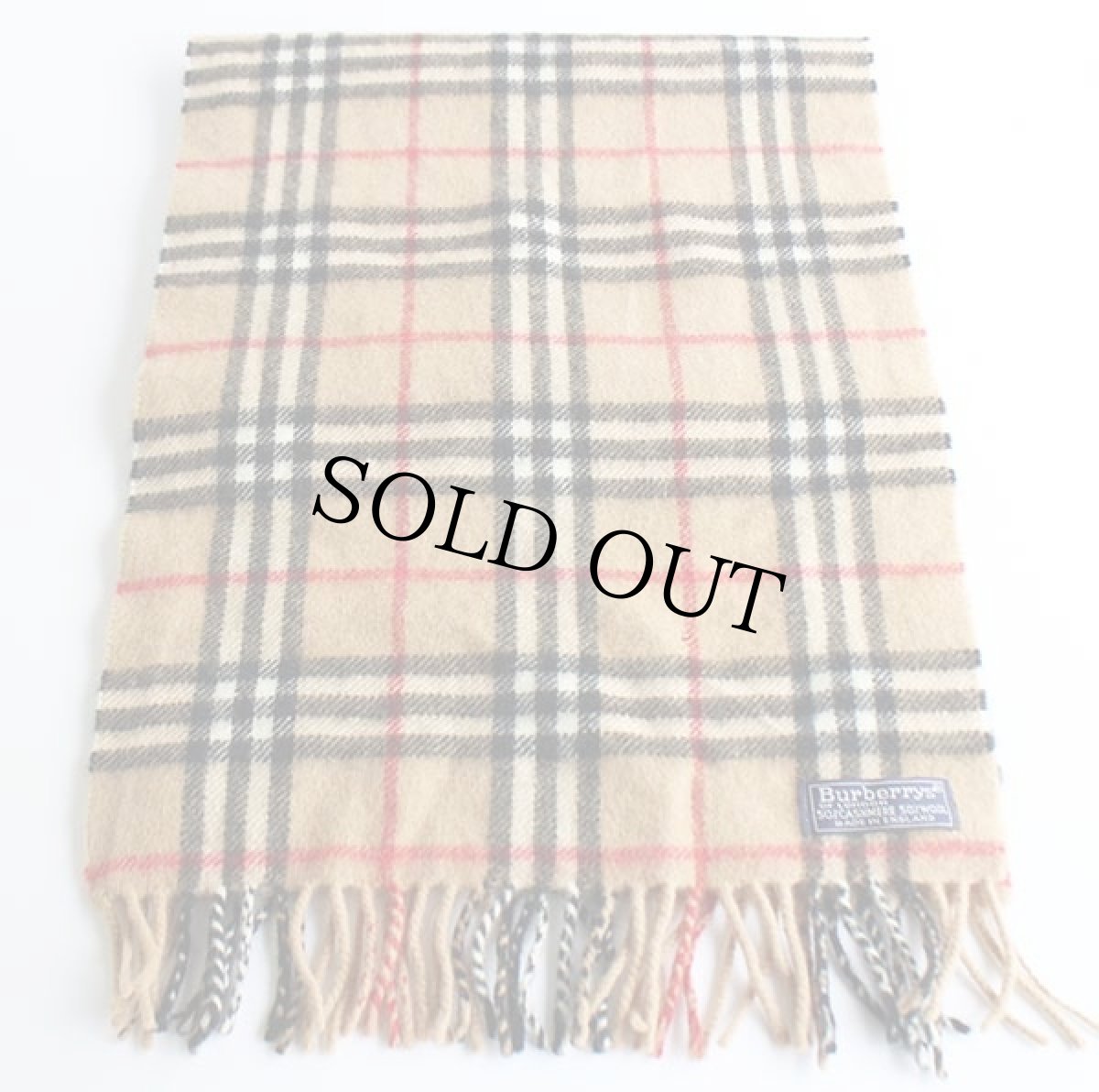 画像2: 英国製 Burberrysバーバリー ノバチェック タータンチェック ウール×カシミヤ マフラー (2)