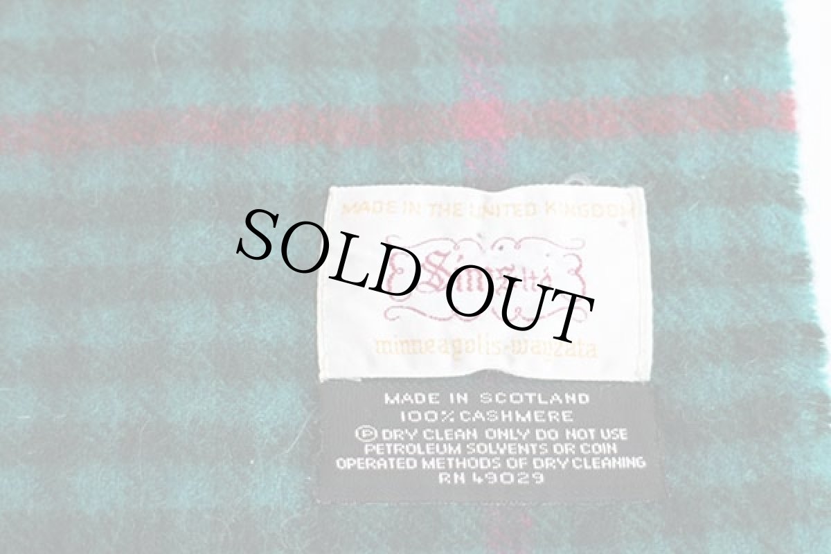 画像3: スコットランド製 Sims チェック カシミヤマフラー (3)