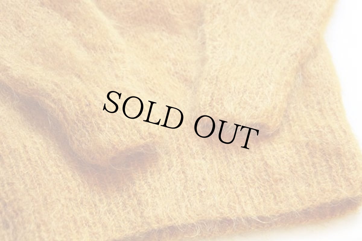 画像6: 60s フランス製 TRICOTS Lil pour l'autre PARIS オフタートルネック モヘヤ ニット セーター マスタード (6)