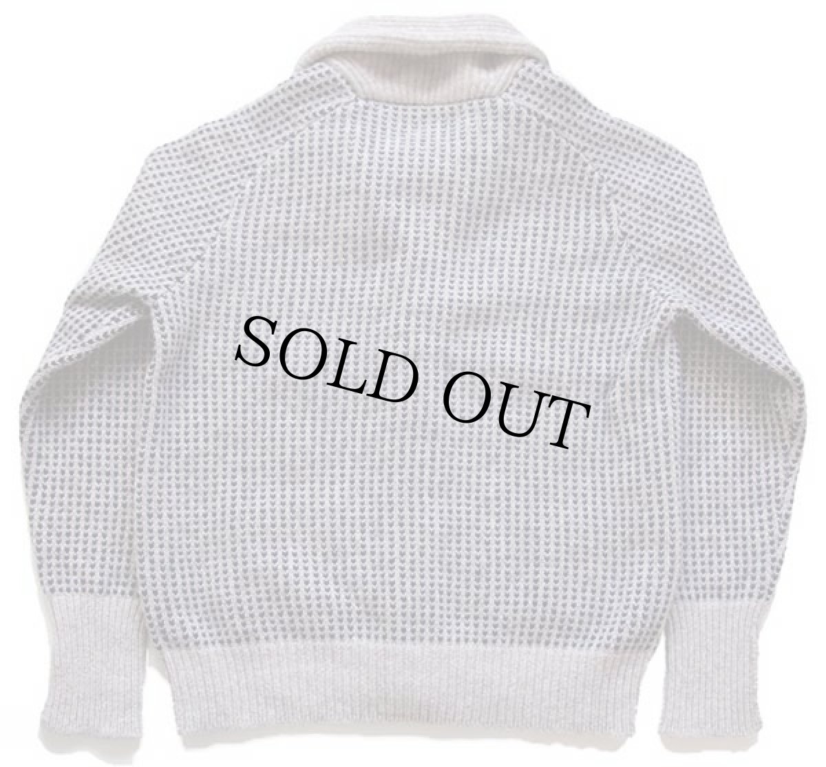 画像2: L.L.Bean ショールカラー サドルショルダー ウールニット カーディガン L (2)