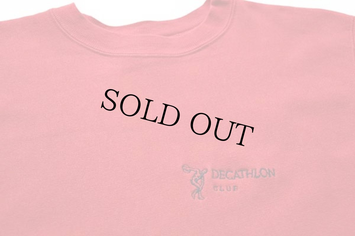 画像3: 90s USA製 Championチャンピオン DECATHLON CLUB刺繍 リバースウィーブ スウェット 赤 L (3)