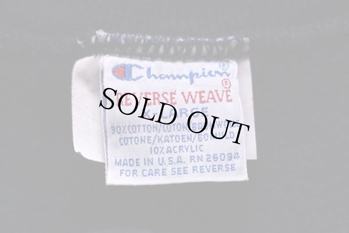 画像4: 90s USA製 Championチャンピオン TAU ALPHA KAPPA刺繍 リバースウィーブ スウェット 紺 XL (4)