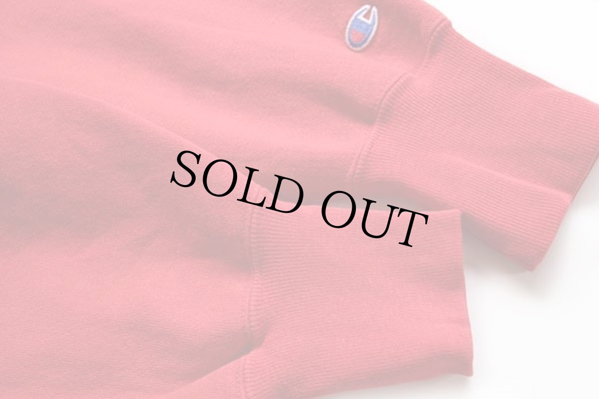 画像6: 90s USA製 Championチャンピオン DECATHLON CLUB刺繍 リバースウィーブ スウェット 赤 L (6)