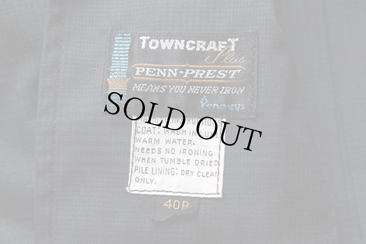 画像4: 60s Penneys TOWNCRAFT グレンチェック ボアライナー付き ステンカラーコート 40R (4)