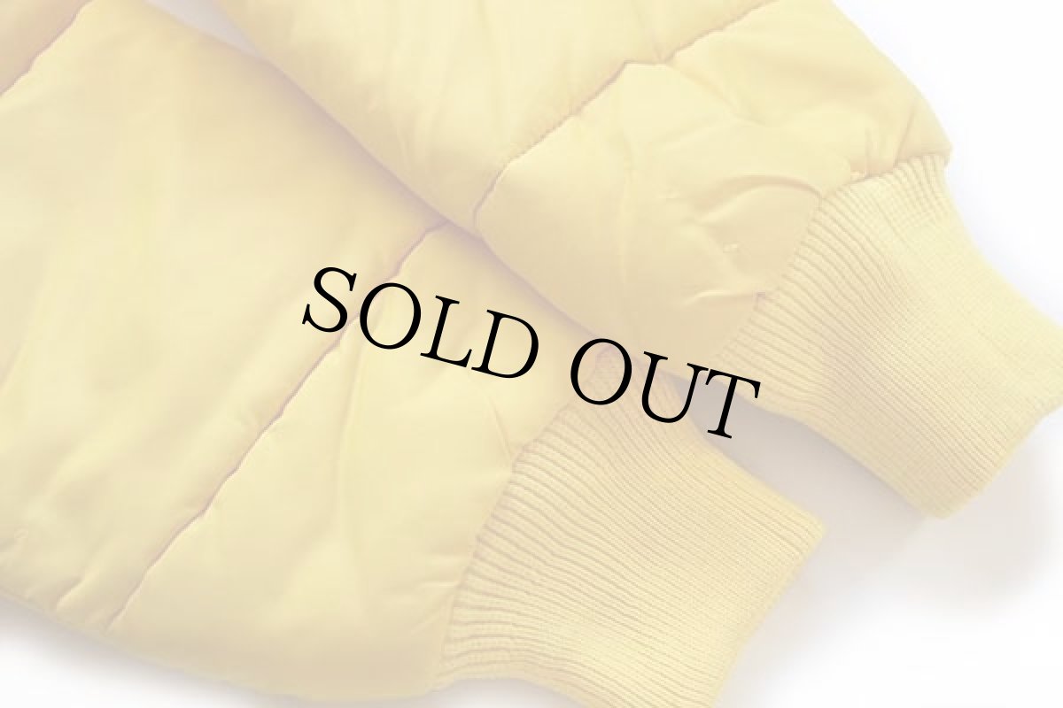 画像7: 80s USA製 ACTIVE GENERATION 中綿入り ナイロン レーシングジャケット 黄 M (7)