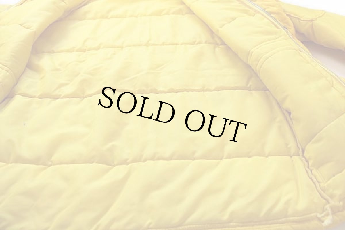 画像5: 80s USA製 ACTIVE GENERATION 中綿入り ナイロン レーシングジャケット 黄 M (5)