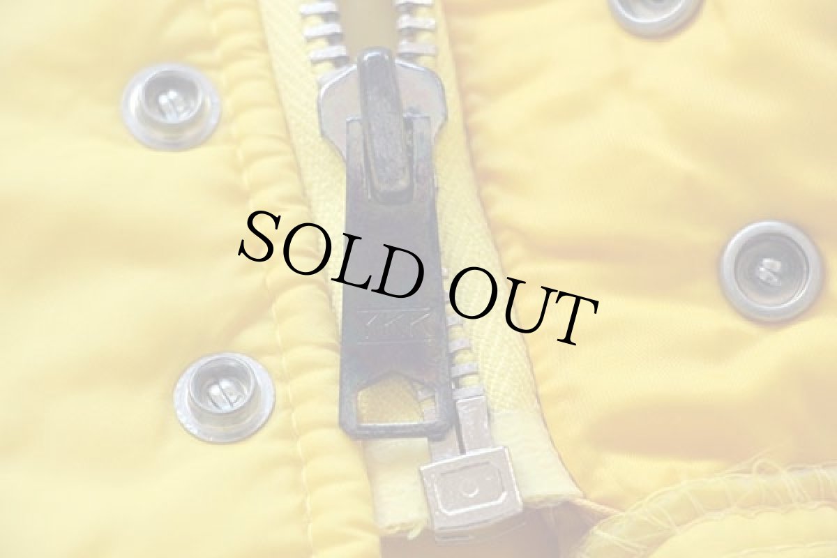 画像6: 80s USA製 ACTIVE GENERATION 中綿入り ナイロン レーシングジャケット 黄 M (6)