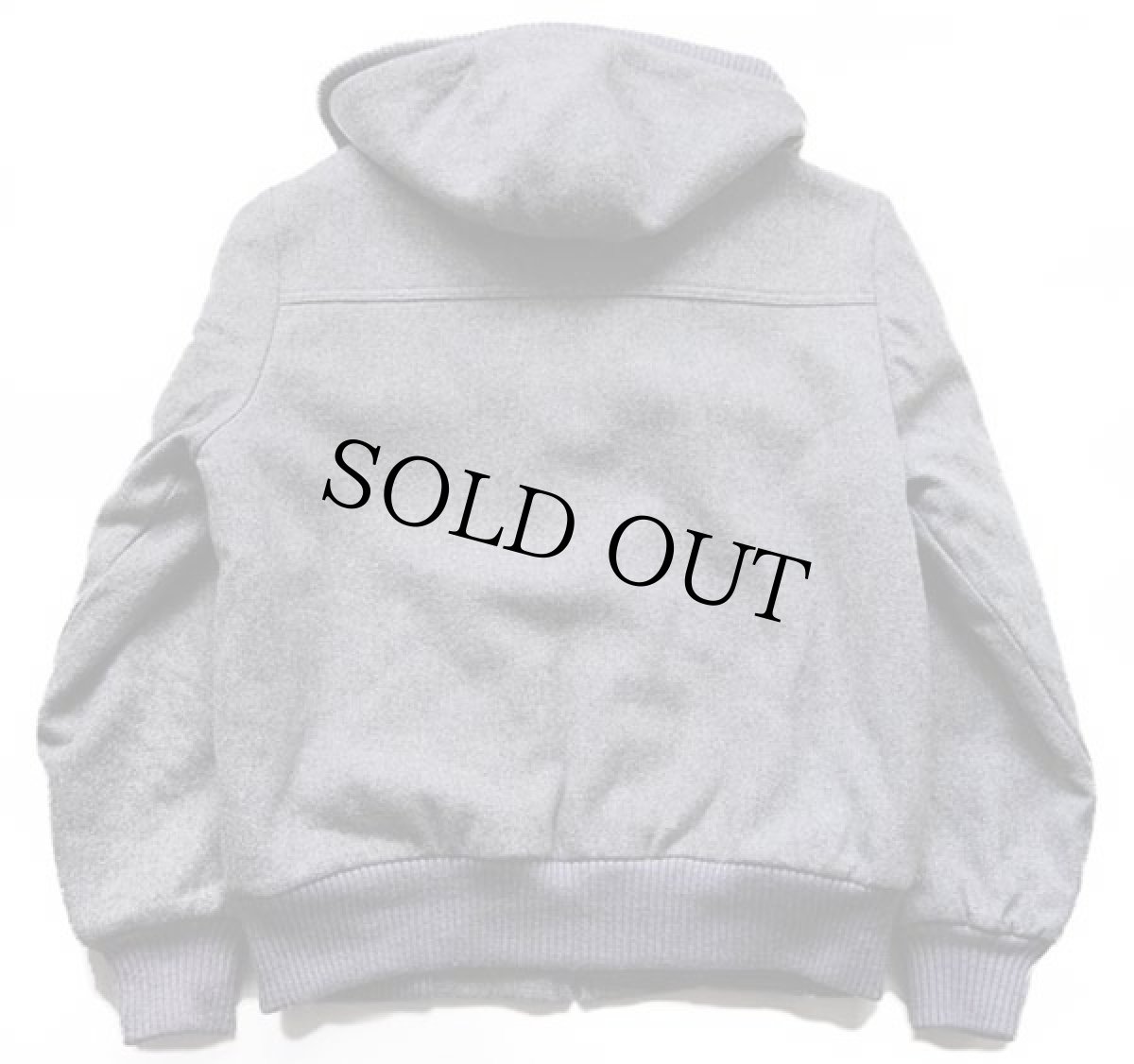 画像2: 80s USA製 Lee-Wald ボアライナー メルトン ウールパーカー グレー 40 (2)