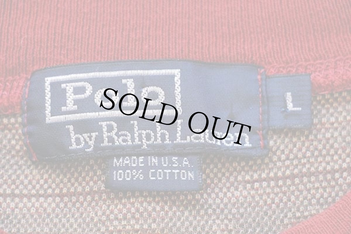 画像5: 90s USA製 ポロ ラルフローレン ネイティブ柄 総柄 ヘンリーネック コットン カットソー L (5)