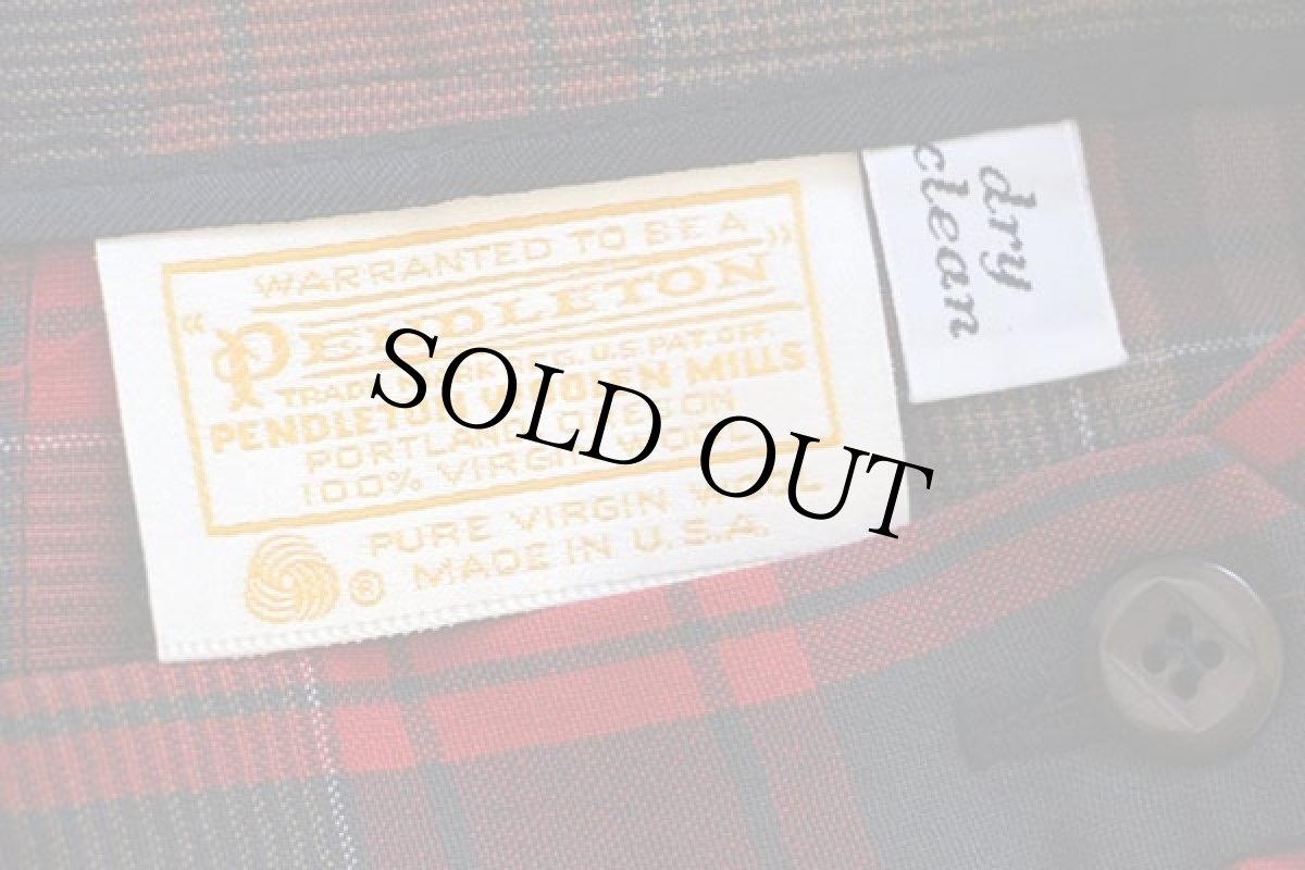 画像3: 70s USA製 PENDLETONペンドルトン タータンチェック ロング ウール プリーツスカート★B (3)