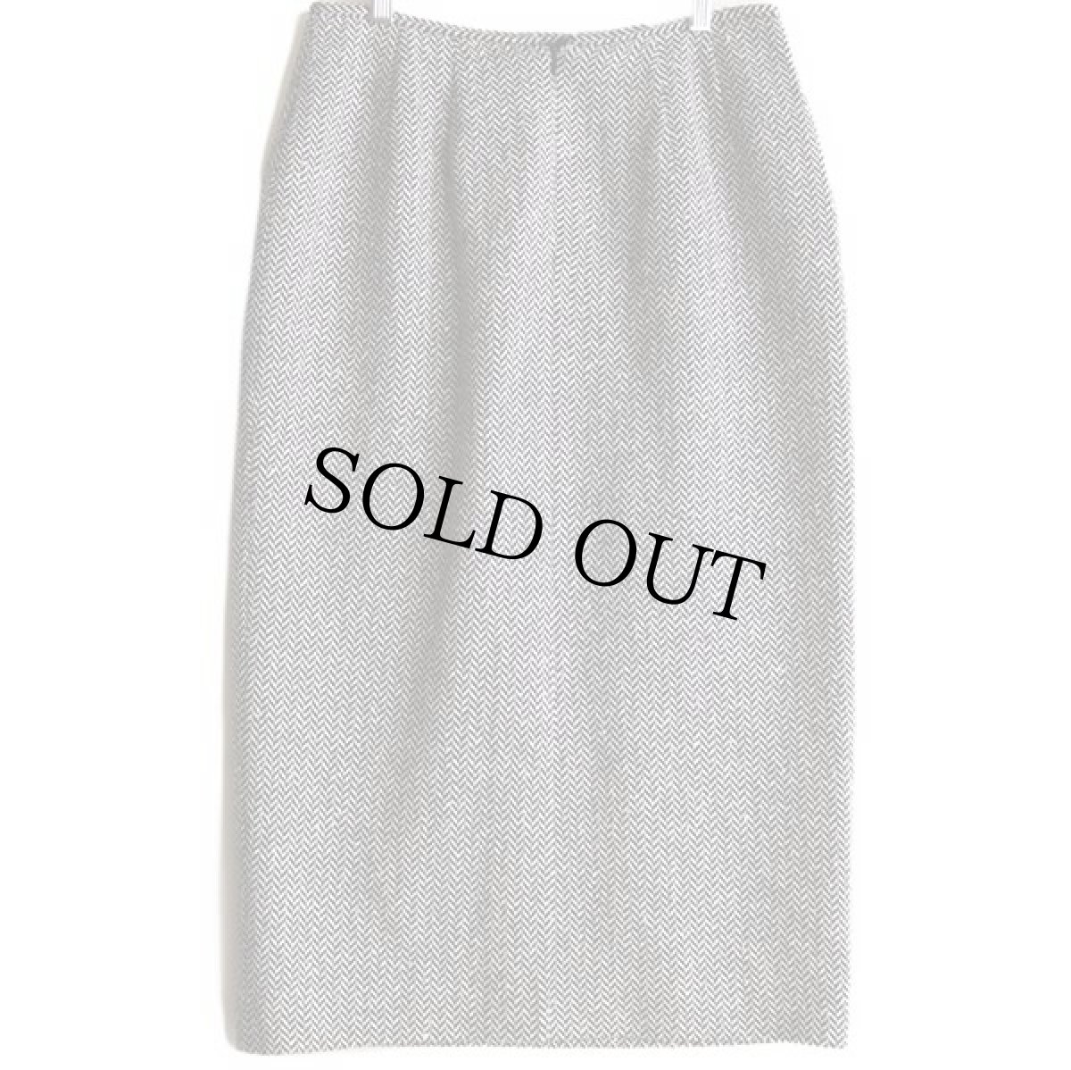 画像2: 90s USA製 Talbots ヘリンボーン ロング ウール×カシミヤ×シルク スカート 黒×白 8 (2)