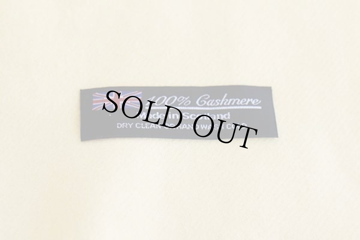 画像3: スコットランド製 無地 カシミヤ マフラー 薄黄 (3)