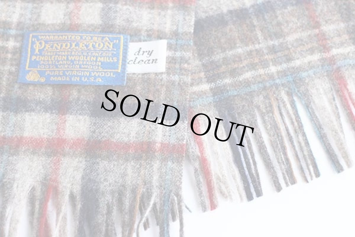 画像3: 70s USA製 PENDLETONペンドルトン タータンチェック ウール マフラー (3)