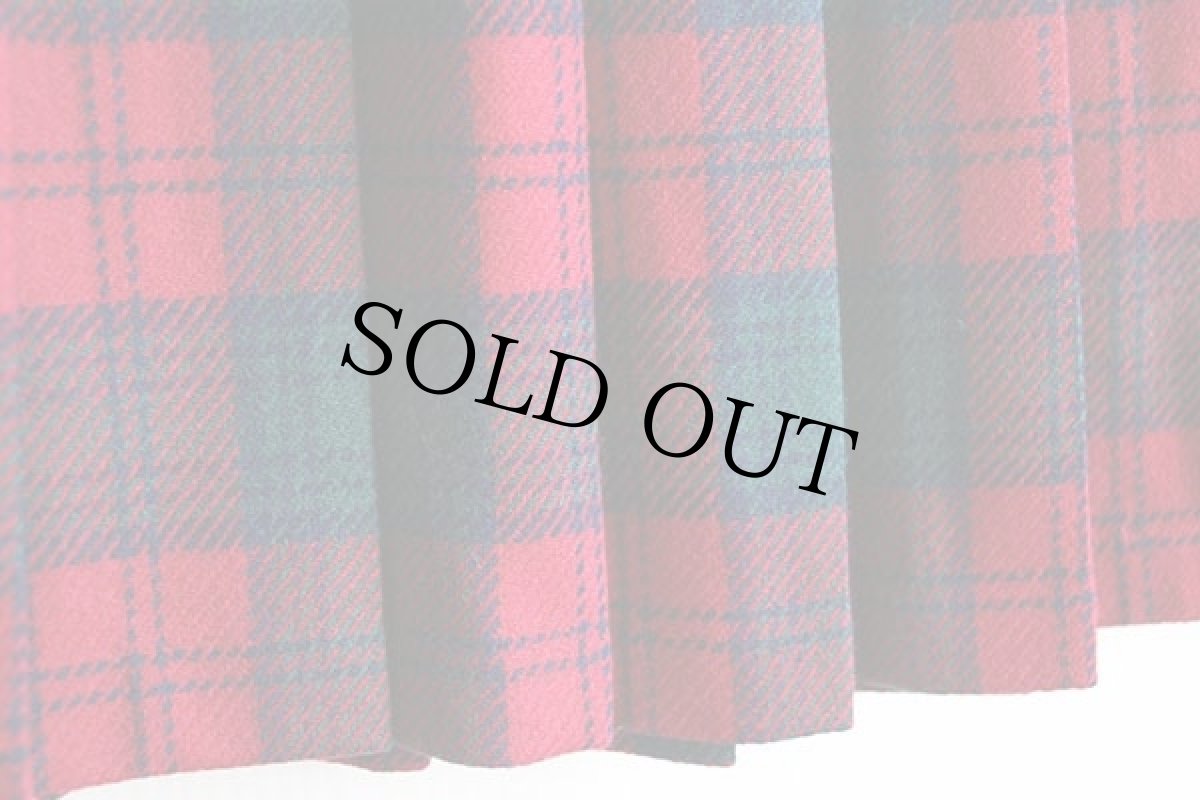 画像4: 90s USA製 PENDLETONペンドルトン AUTHENTIC LINDSAY TARTAN タータンチェック ロング ウール プリーツスカート 10★F (4)